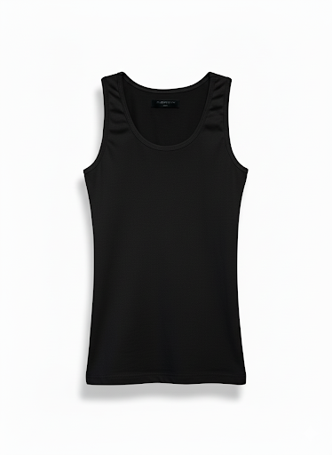 Women’s Premium Grip Tank Top – Black & Beige